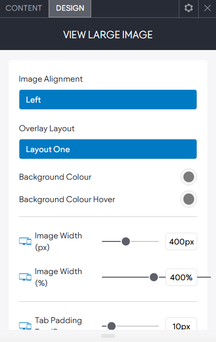 The DESIGN tab options of the Click to Call widget showing further button style options.