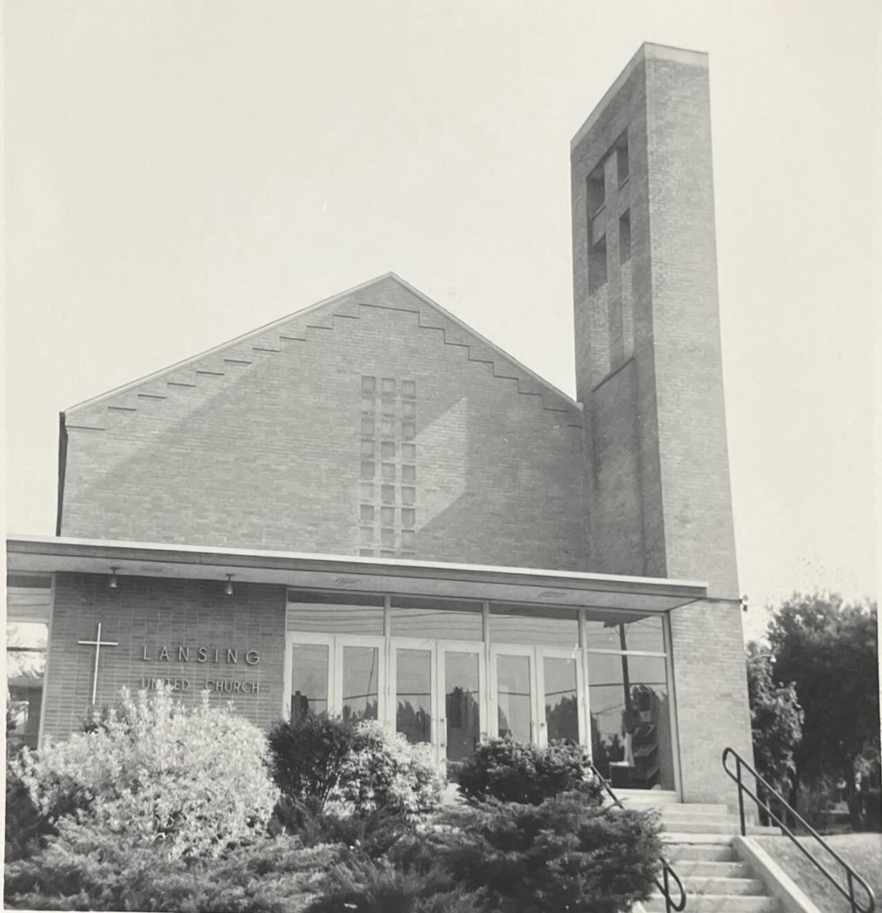Black and white photo of Lansing long before the new renovations.