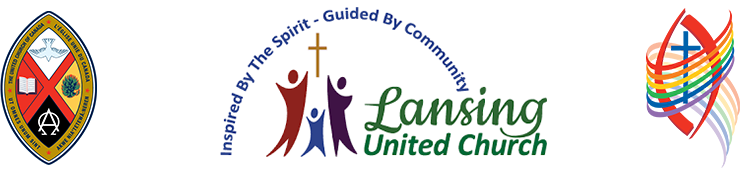 Website banner including the Lansing logo, the United Church of Canada's crest, and the Affirm United logo.