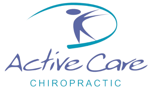 Active Care Chiropractic logo with blue and teal stylized figure and text on white background