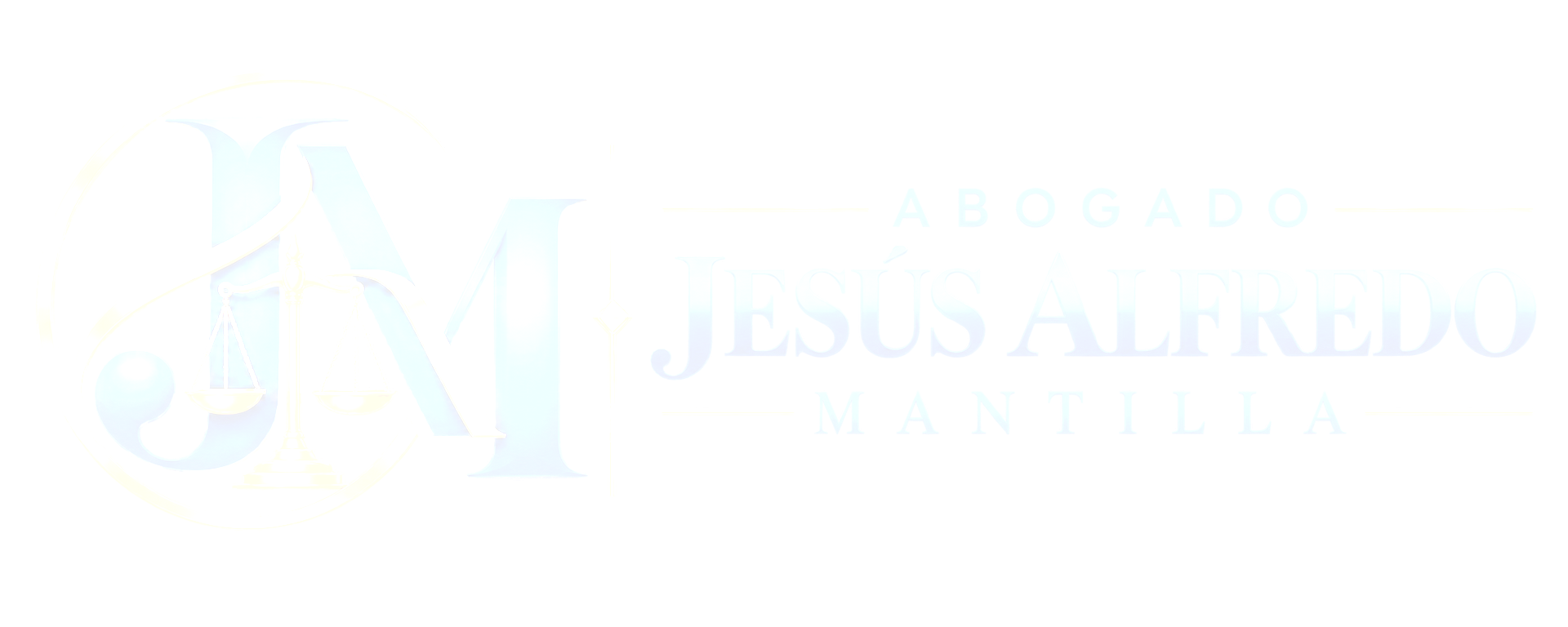 Logotipo azul claro con las iniciales “JM” estilizadas y un texto tenue que dice “Jesus Armando” sobre un fondo blanco.