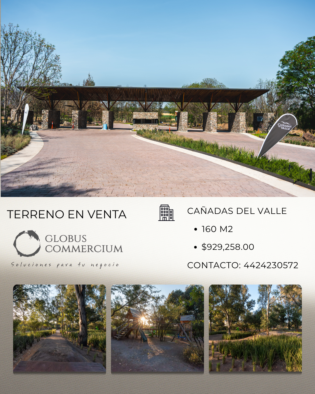 TERRENO EN VENTA CAÑADAS DEL VALLE 160 MT2