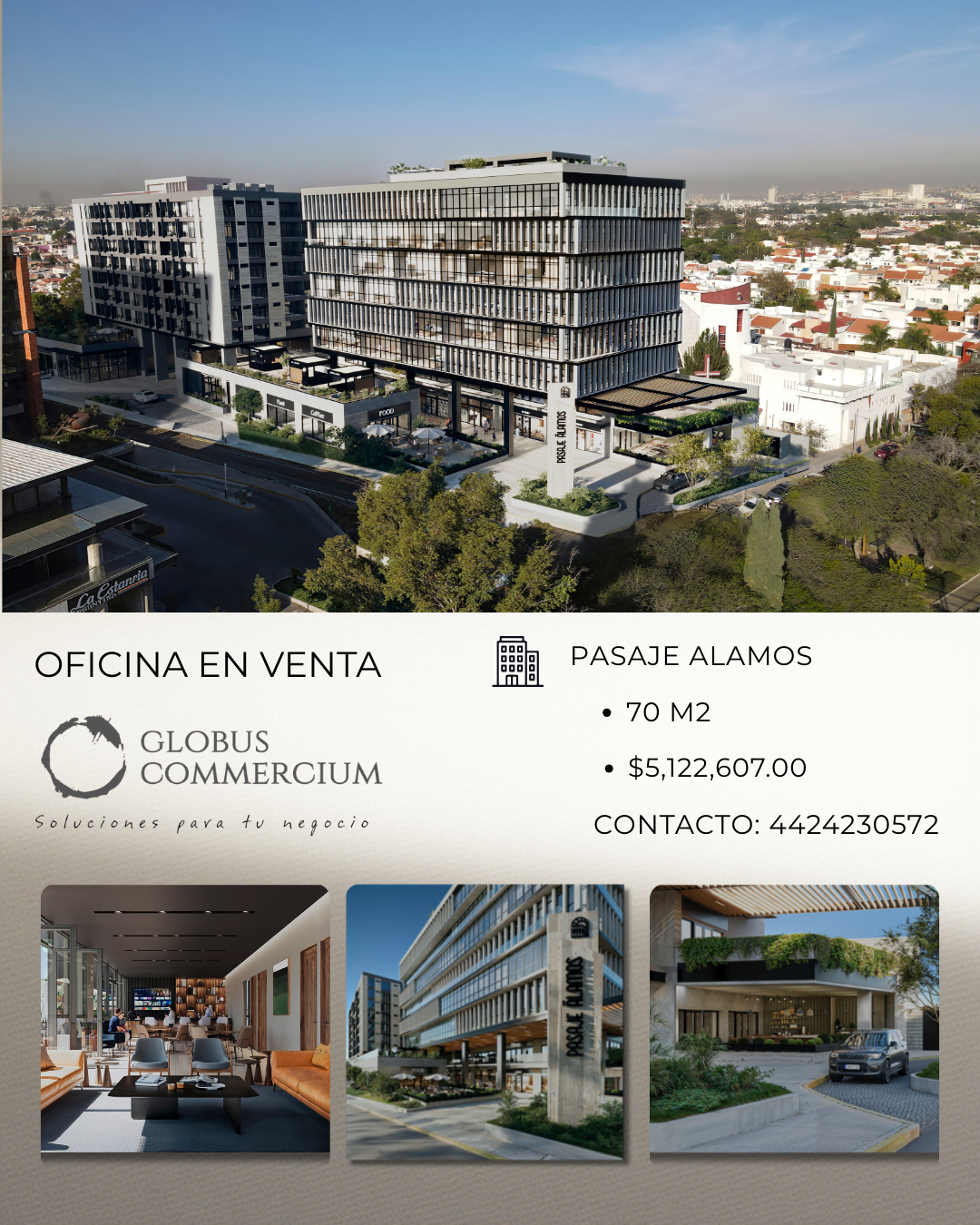 OFICINA EN VENTA PASAJE ALAMOS 70 MT2