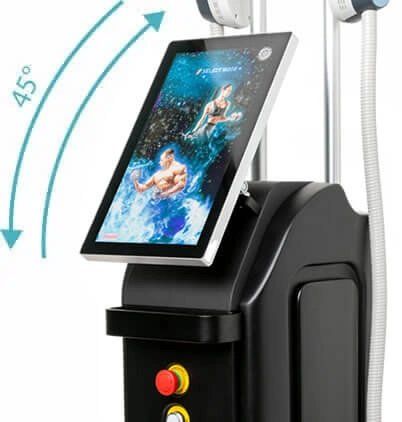 a machine with a tablet on top of it .