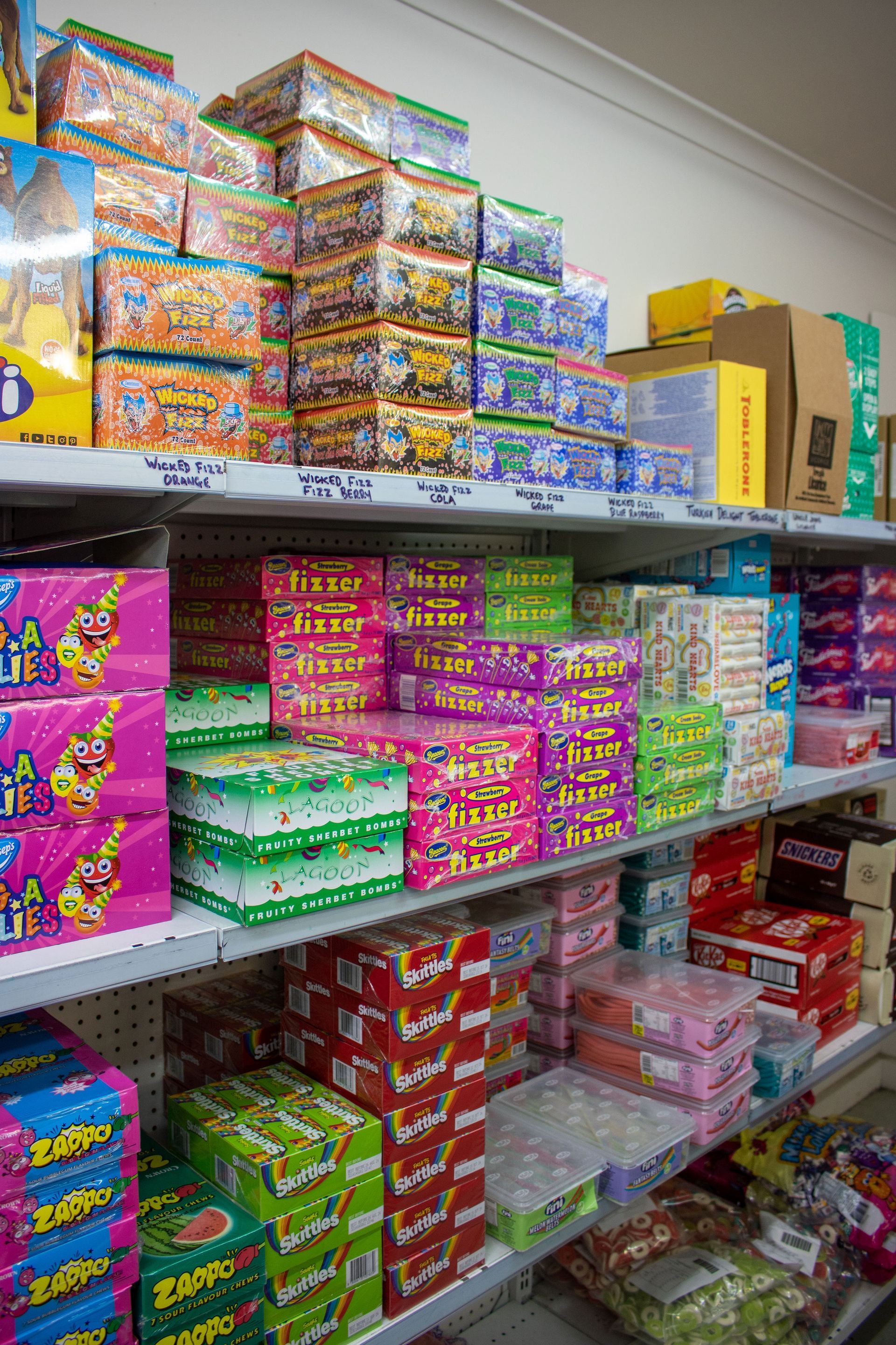 Shelves With Lollies — Quality Wholesale Confectionery in Ballarat, VIC