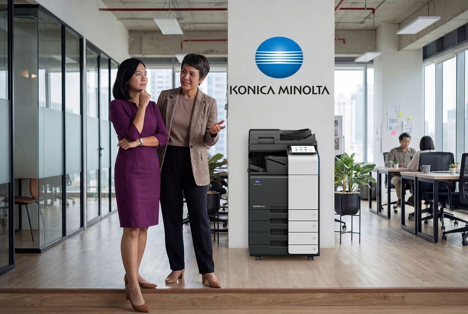 Echipament multifuncțional color A3 Konica Minolta utilizat la București pentru copiere și imprimare de mare viteză