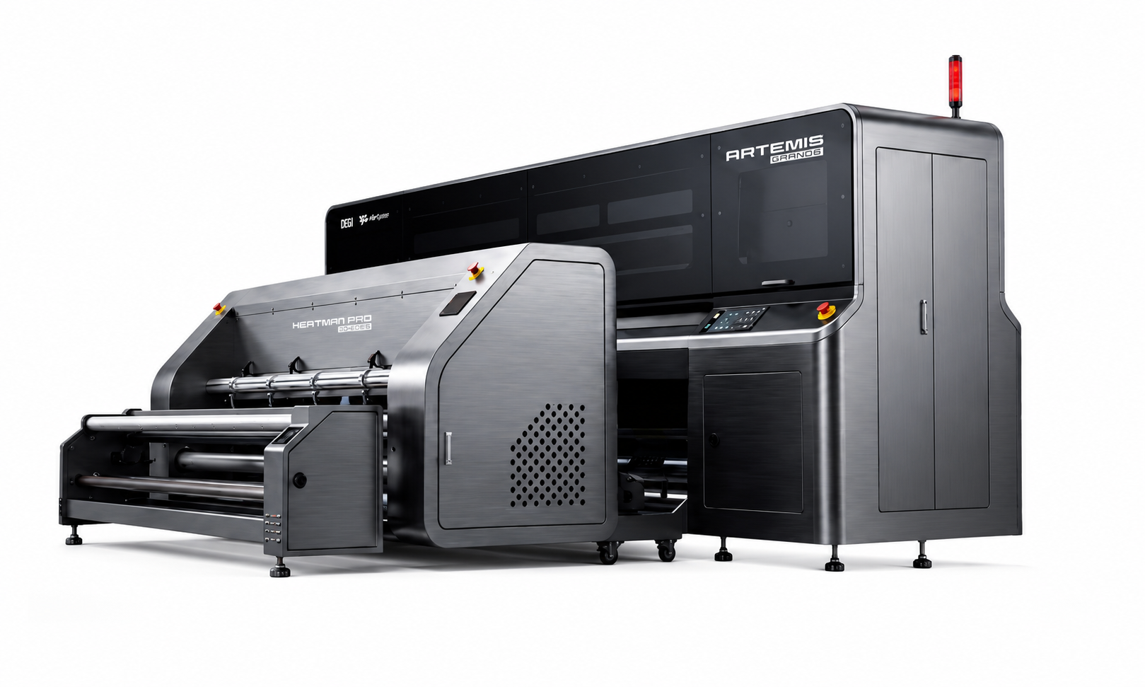 DGI/d.gen a dezvăluit cea mai recentă imprimantă industrială pentru textile, Artemis Grande, în cadrul FESPA Global Print Expo 2026 de la Fira de Barcelona. Sistemul de 3,2 metri este conceput pentru rezultate la scară comercială pentru semnalistică soft, grafică pentru expoziții, afișaje cu iluminare din spate, ecrane cu fundal negru și alte aplicații textile cu acoperire mare.
