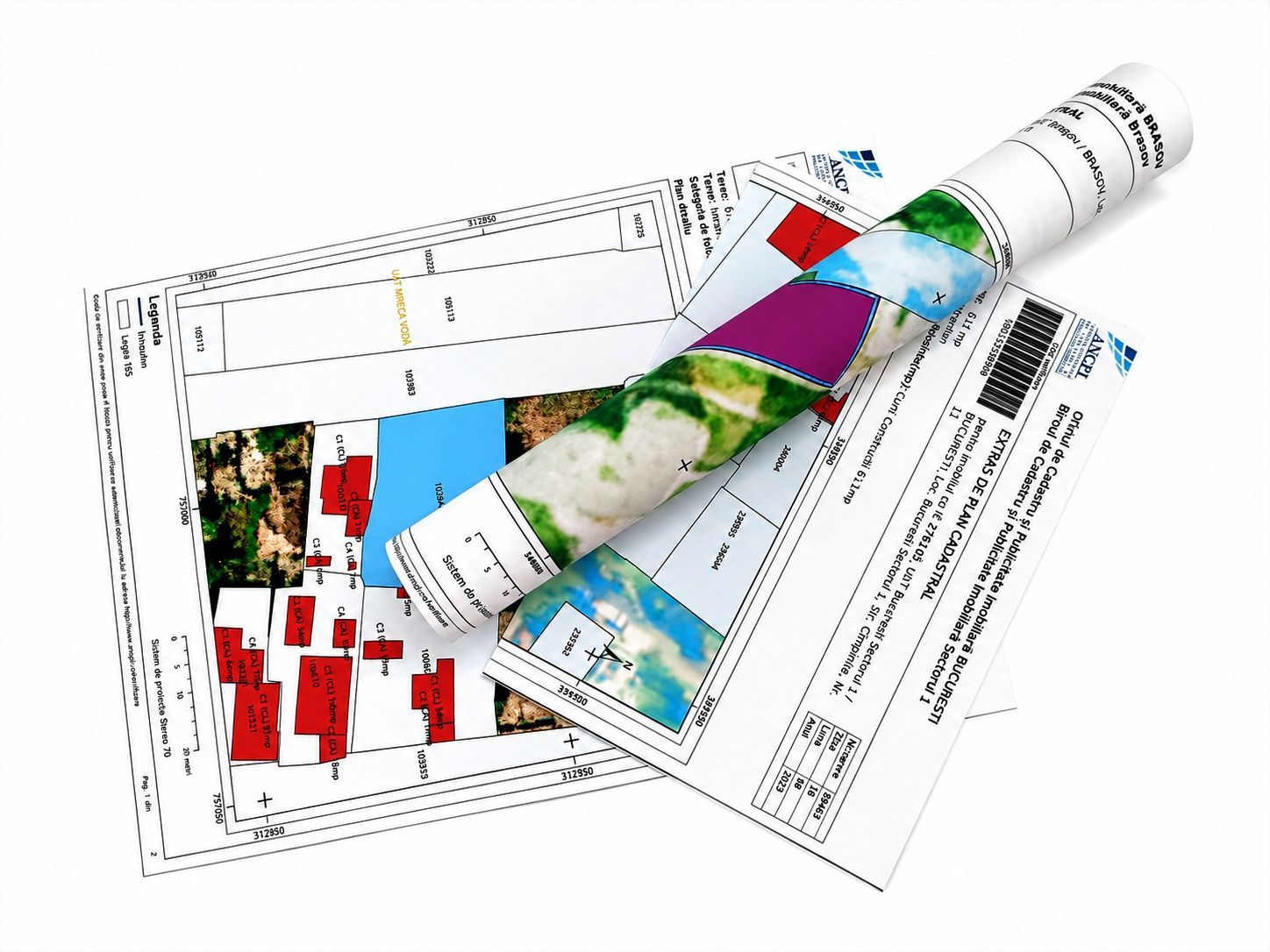Plotare profesională extras plan cadastral A3 pe hârtie mată 125 g/m². Precizie milimetrică la scară 1:1, conformitate ANCPI și livrare rapidă. Comandă online la Stancu Print!