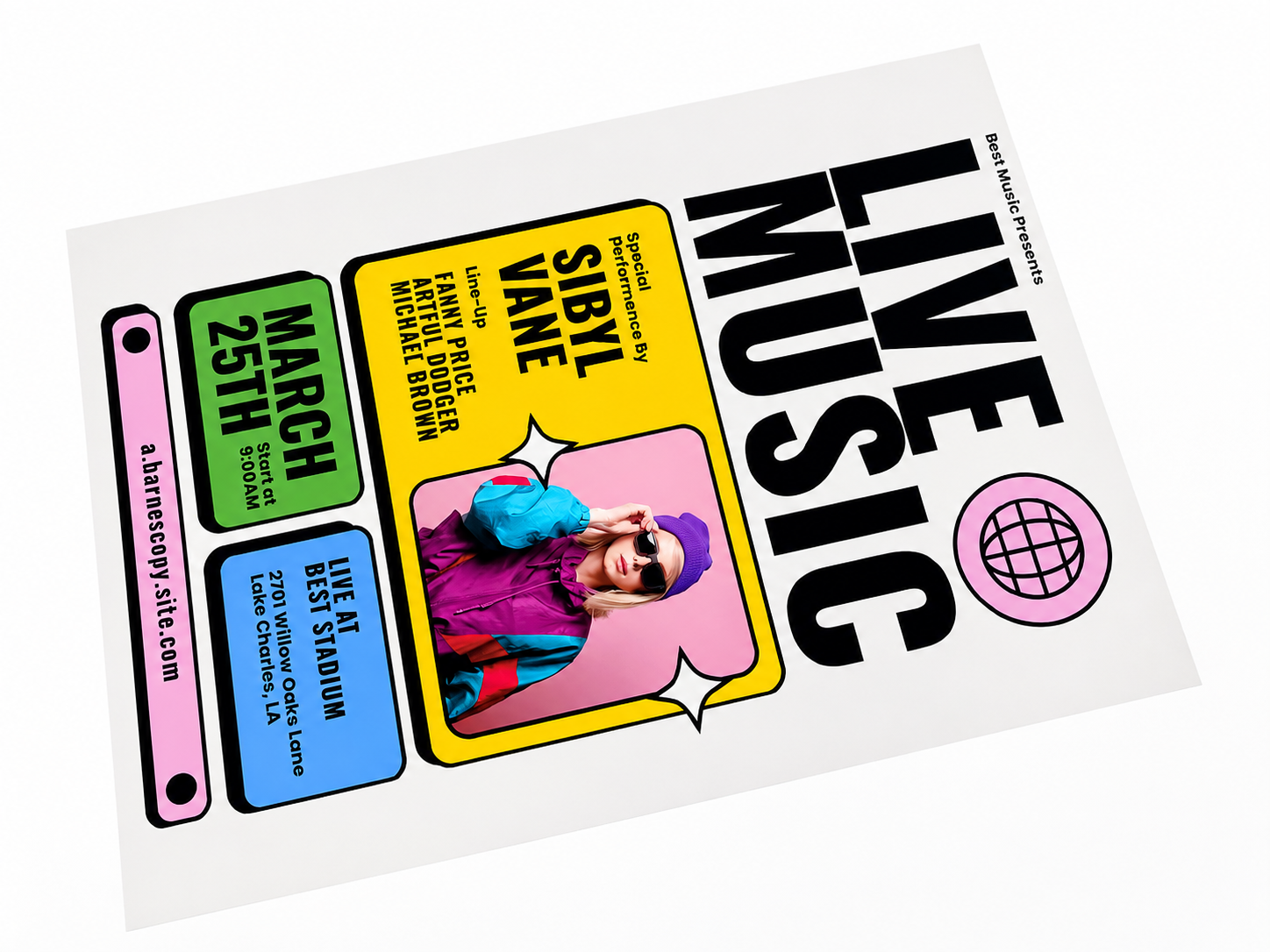 Afiș eveniment tipărit pe hârtie foto mată 225g/m² de Stancu Print București