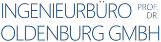 Logo für das Ingenieurbüro Oldenburg GmbH, mit blauem Text und „Prof. Dr.“ rechts.