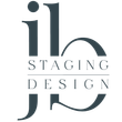 Stylized black logo reading “JD Staging Design” on a white background