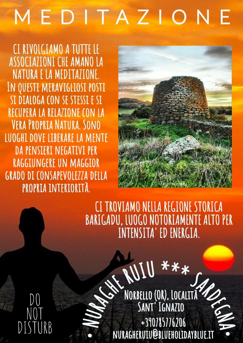 Pratica della meditazione a Nuraghe Ruiu