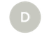 The letter d is in a white circle on a white background.