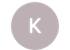 The letter k is in a circle on a white background.
