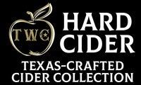 TWC logo with “Hard Cider” and “Texas-Crafted Cider Collection” in white on black
