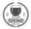 Black-and-white circular emblem with a trophy cup, laurel wreath, and the year 2017