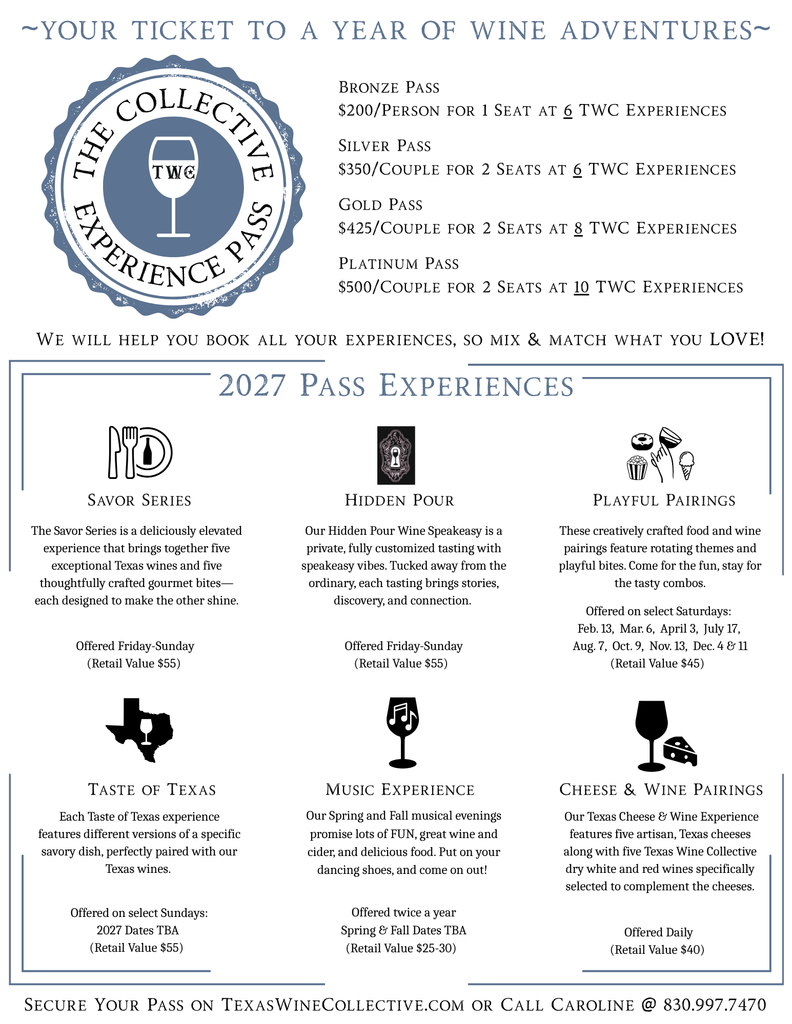 Wine testimonial banner reading “What guests are saying” with a quote praising exceptional wines and intimate atmosphere.