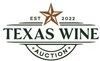 Texas Wine logo with a stylized barrel, wheat, and banner on a white background