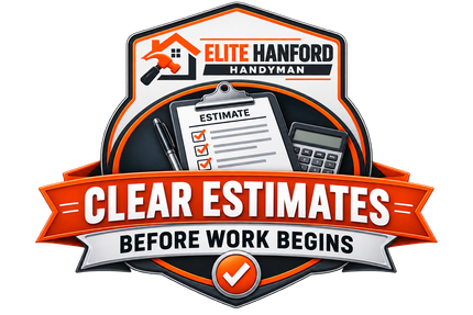 Clear Estimates Before Work Begins logo banner in hanford ca