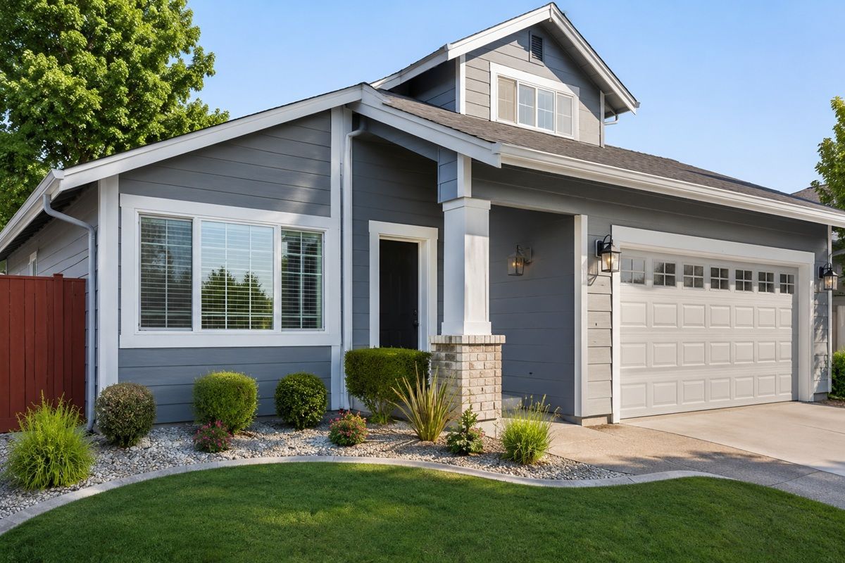 Recently painted residential home in Hanford, CA