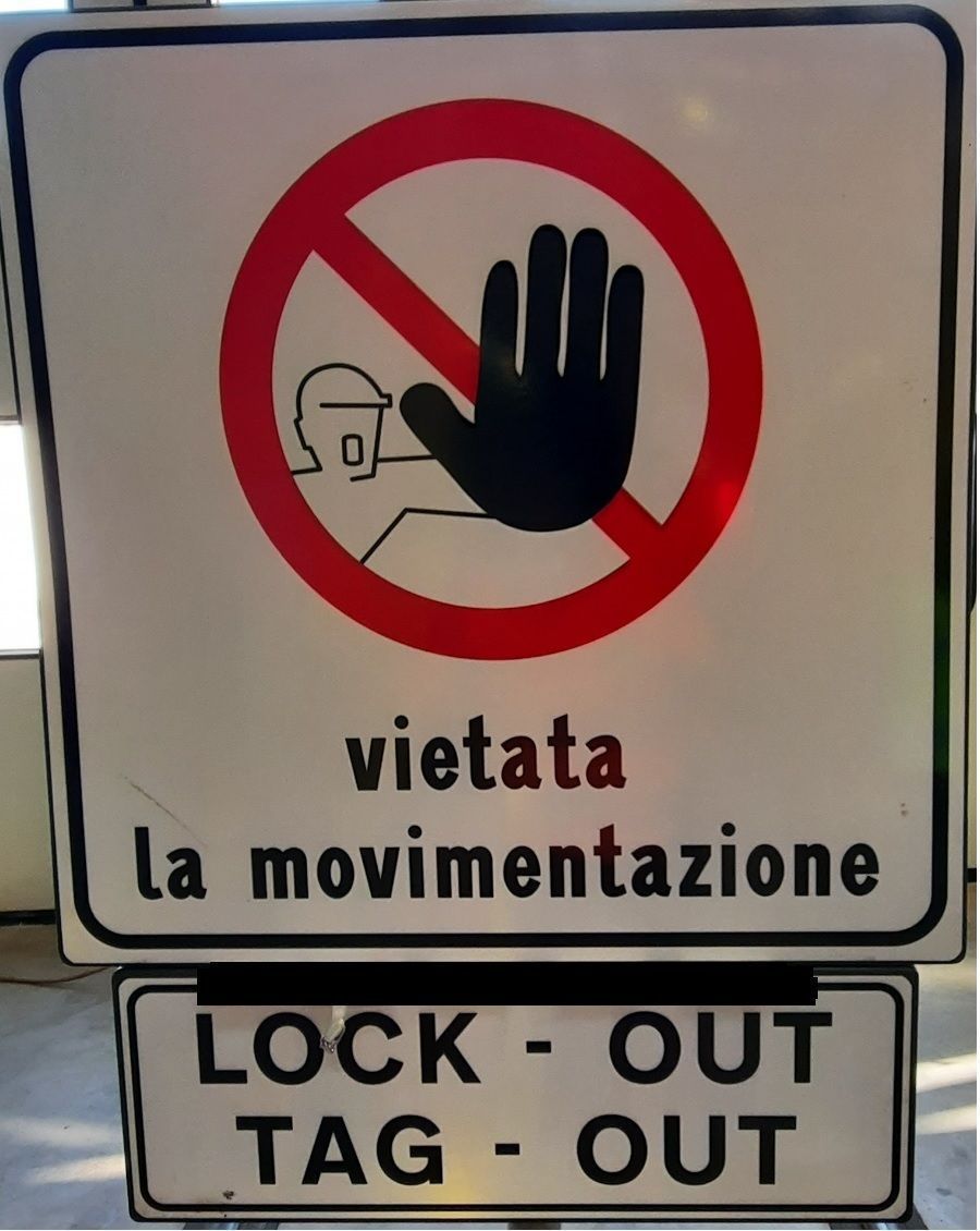 Coberlocks procedura LOTO etichette e cartelli segnalatori