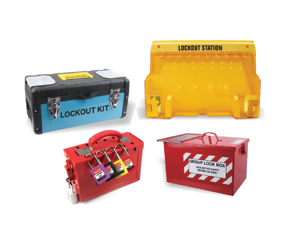 Lockout tagout, LOTO, lucchetti e ganasce di sicurezza