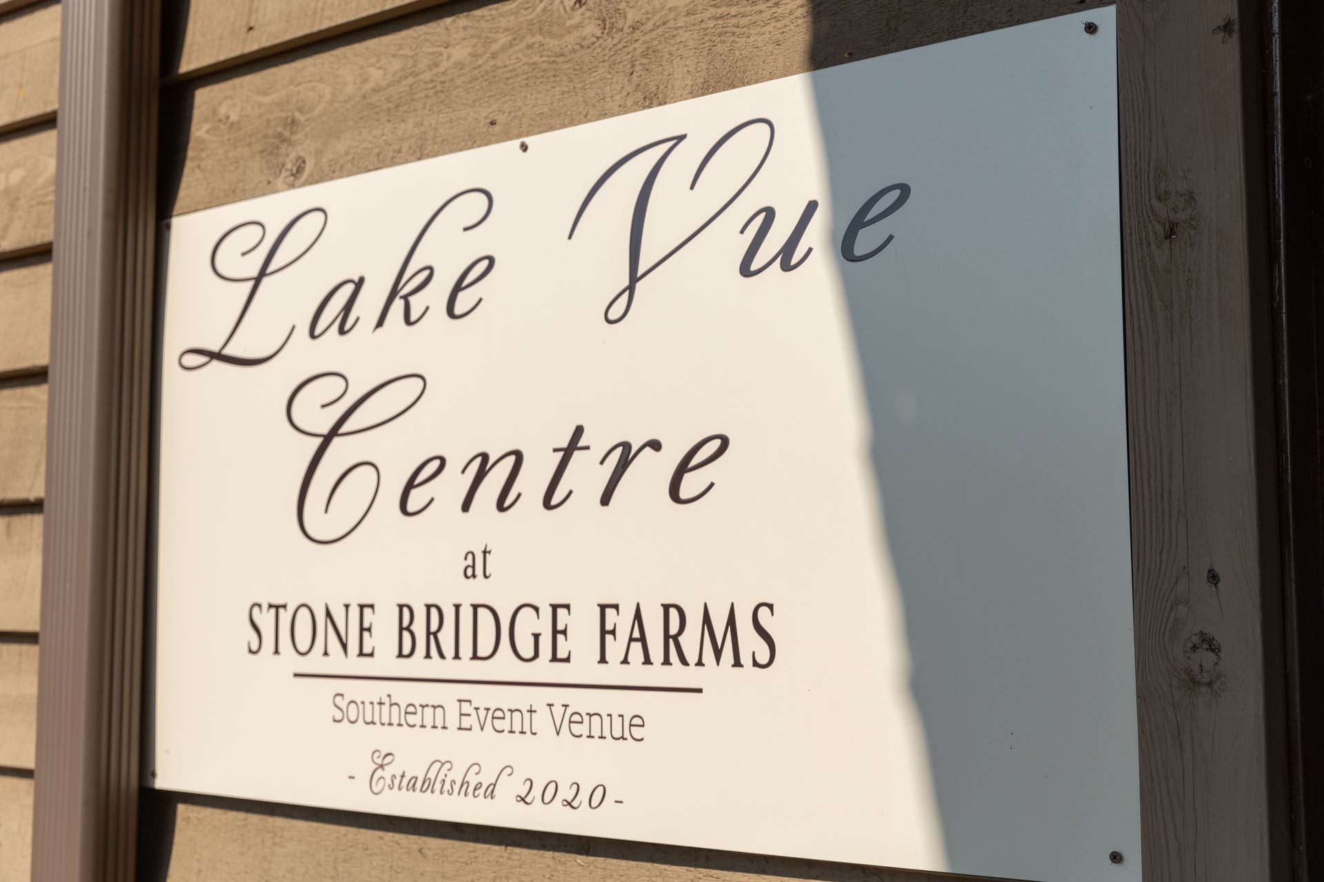 Stone Bridge Farms Lake Vue Sign 