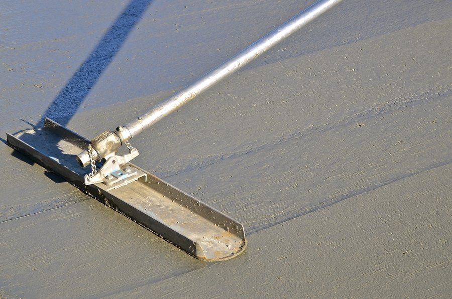 newly poured cement in the floor