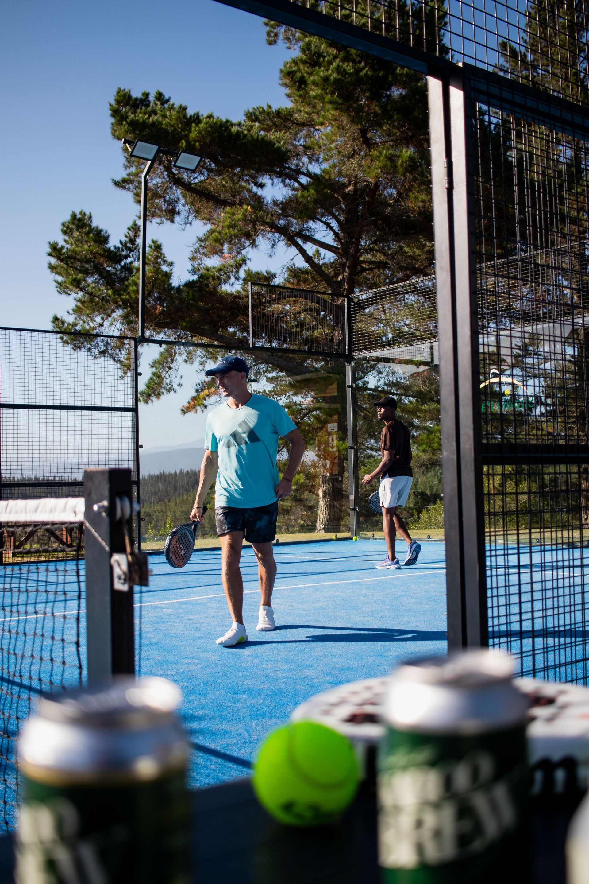 Shockwave therapy applied to the outer elbow of a padel player with lateral epicondylitis at Hove