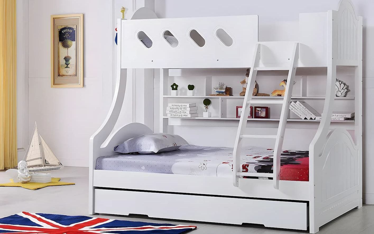 A White Bunk Bed With the Number B2 on It — Bryants Beds and Mattresses In Lismore, NSW