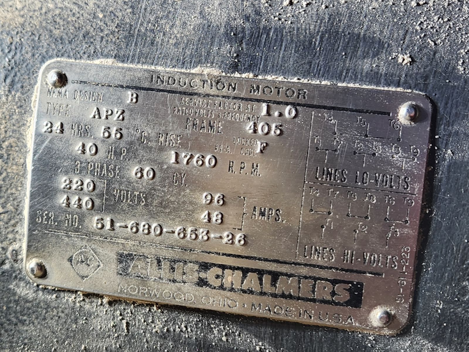 A close up of a metal plate that says chalmers on it