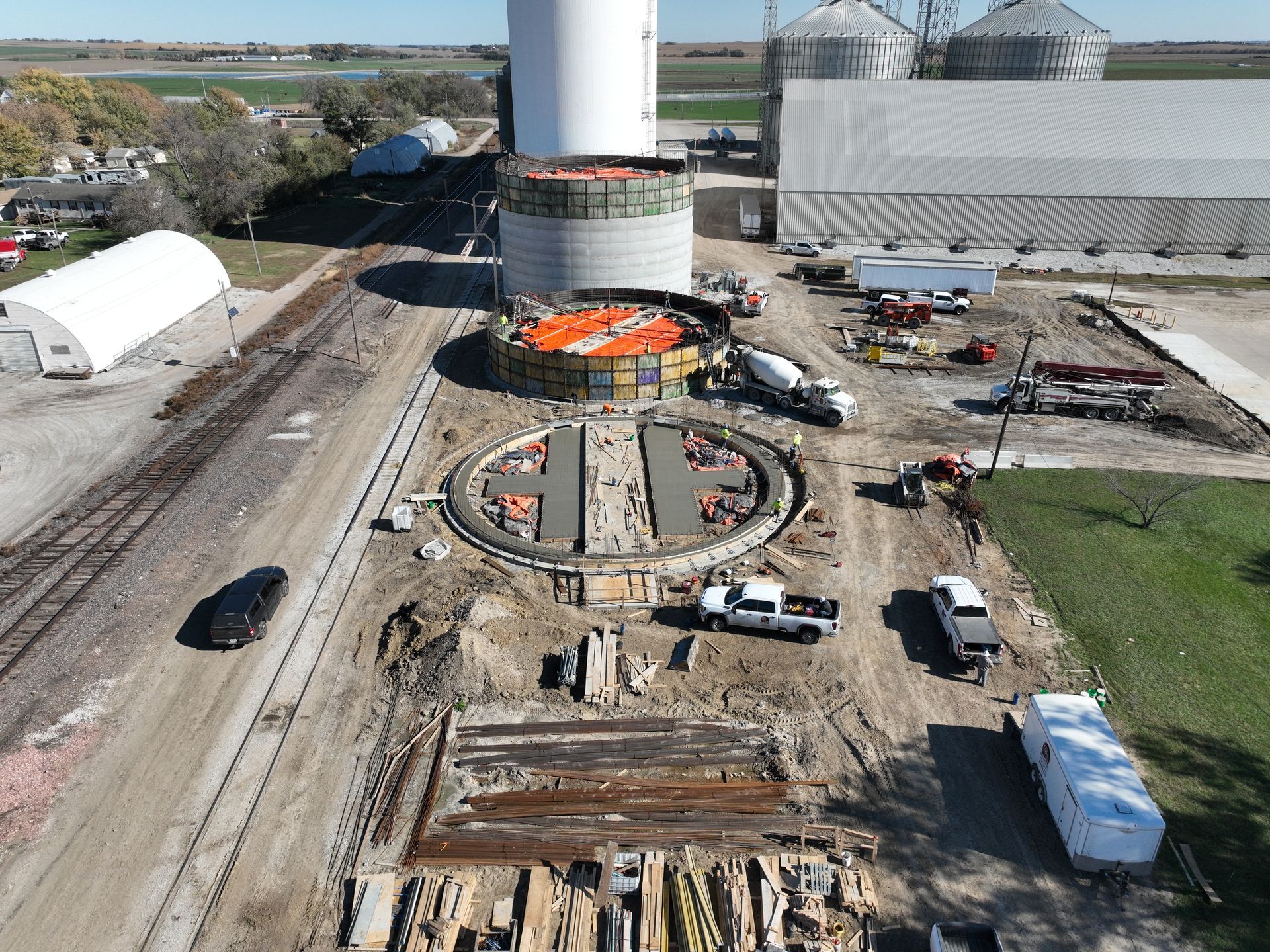 Mead Frontier Bin Foundation McPherson Concrete Storage System CL Construction Nebraska