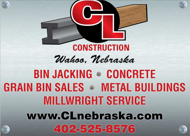 A sign for cl construction in wahoo nebraska