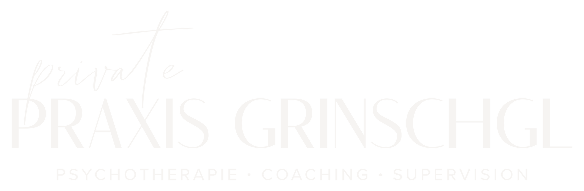 Logo für „PRAXIS GRINSCHGL“ mit den Worten „Psychotherapie · Coaching · Supervision“ 