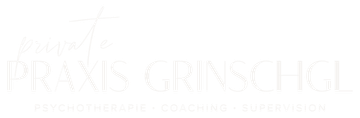 Logo für „PRAXIS GRINSCHGL“ mit den Worten „Psychotherapie · Coaching · Supervision“ 