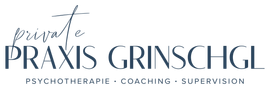 Logo für „PRAXIS GRINSCHGL“ mit den Worten „Psychotherapie · Coaching · Supervision“ 