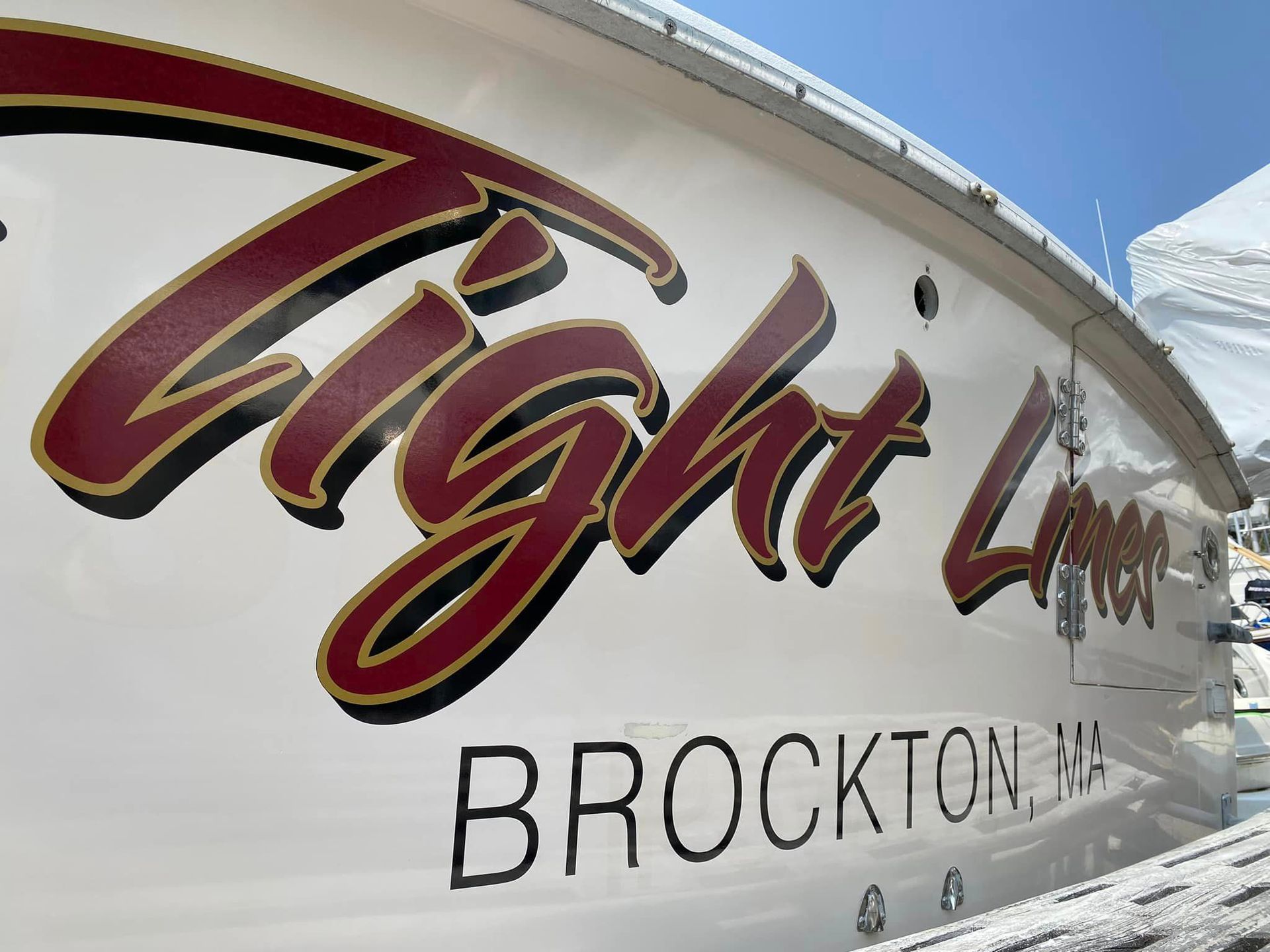 Red Boat Lettering CBSign by Chris Berry: Boat Lettering