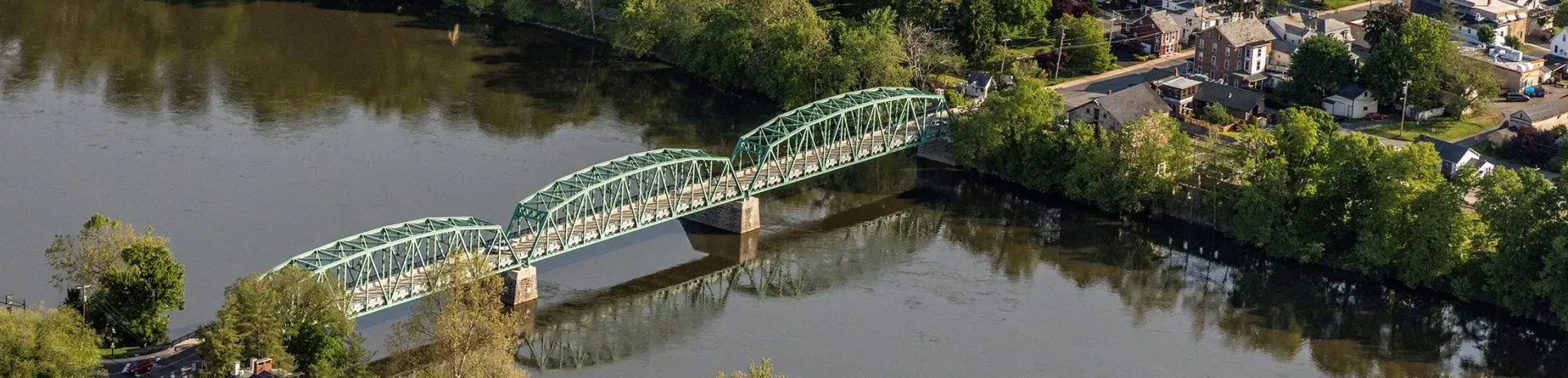 A long bridge in Hunterdon County New Jersey. A long bridge in Hunterdon County New Jersey.