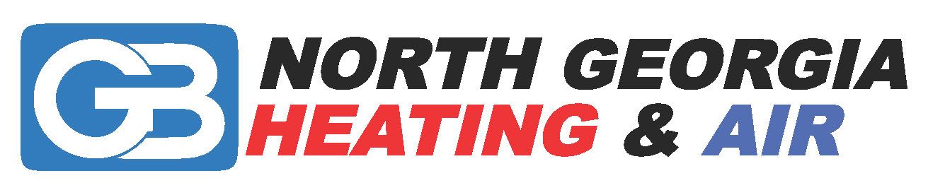 Logo for North Georgia Heating & Air. Blue square with