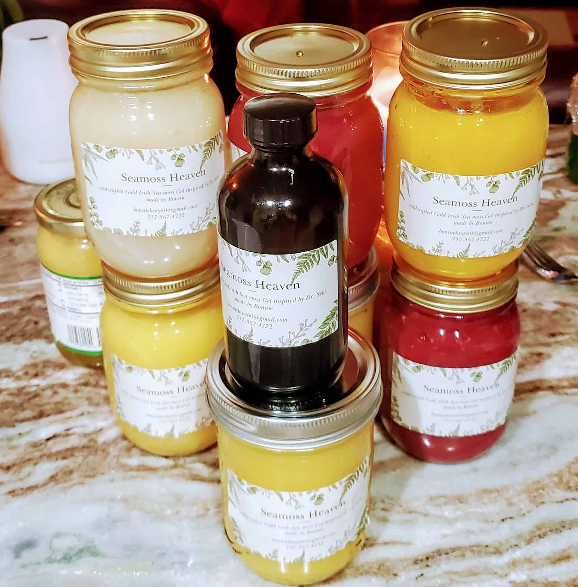 sea moss jar stacks