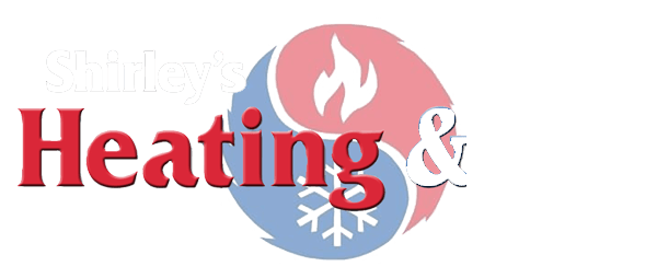 Heating & logo with red text, flame above, and blue snowflake below in a circular icon