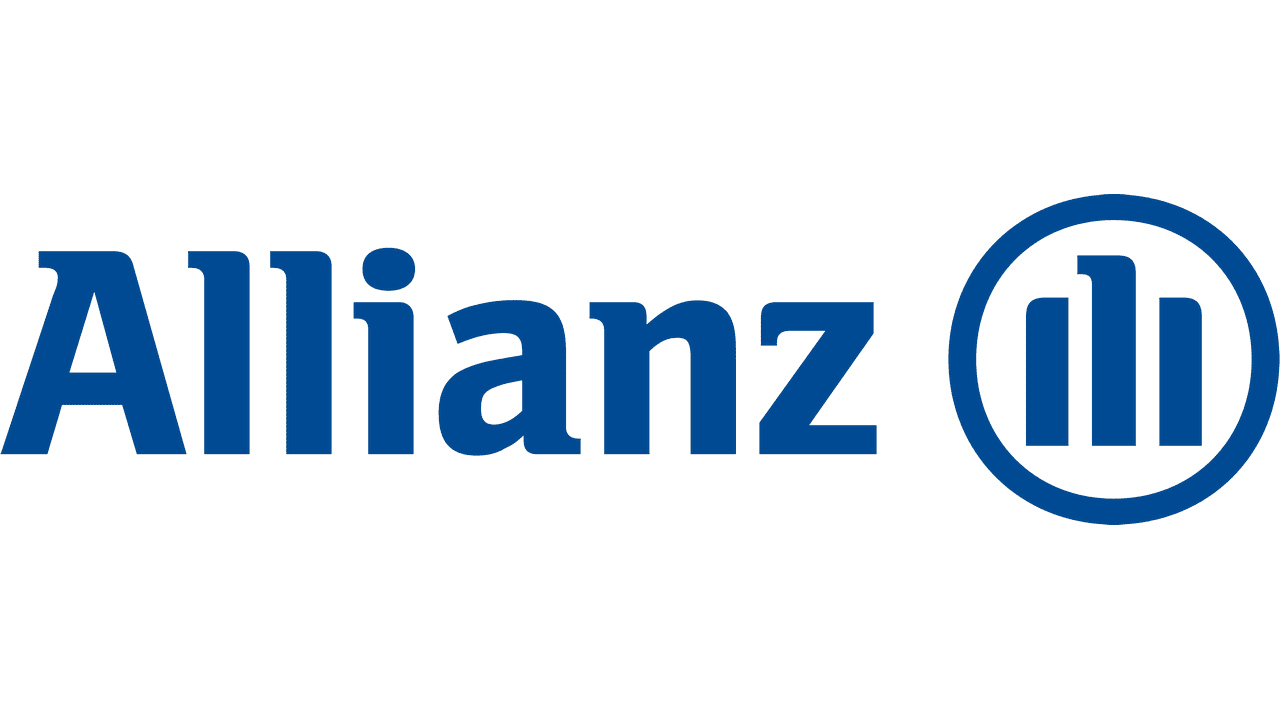 Il logo allianz è blu e bianco su sfondo bianco.