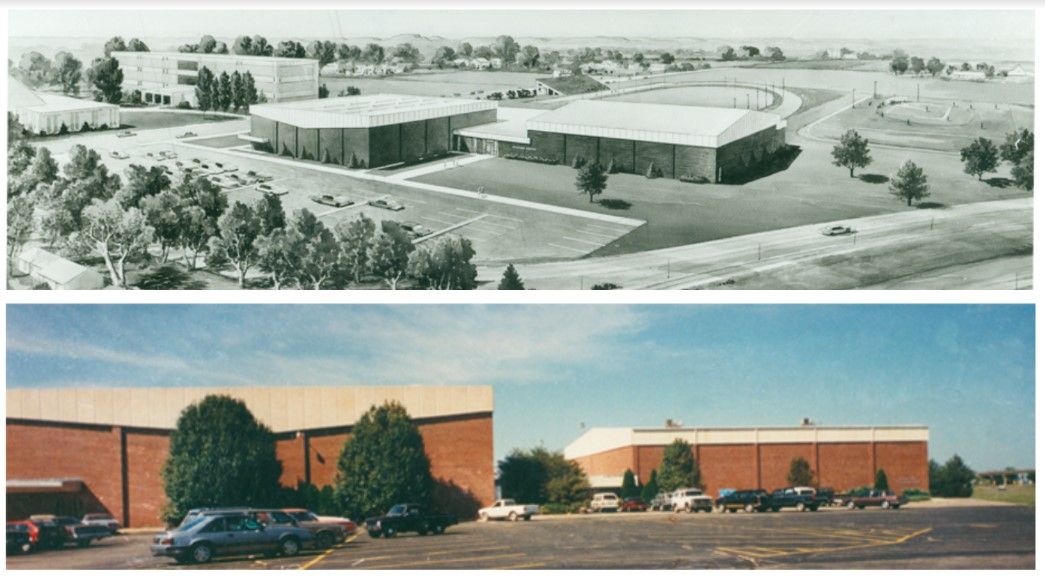 Top: Architectural rendering of tw