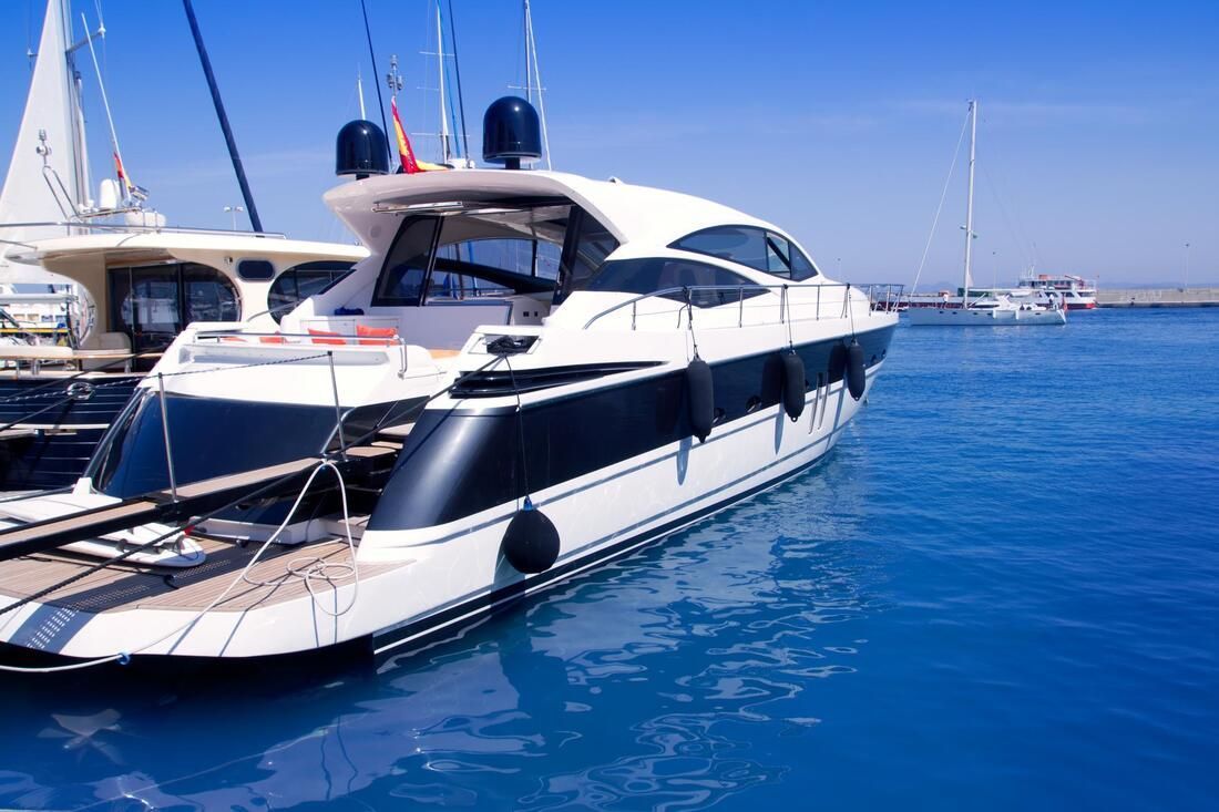 A luxury ship aft deck after a teak wood install and fiberglass repairs in Tavernier FL