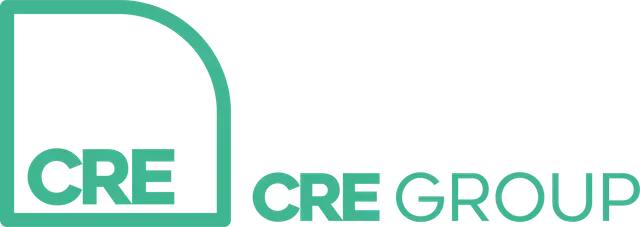 Logo for CRE GROUP, featuring 