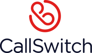 Red and white CallSwitch logo: a stylized, intertwined 