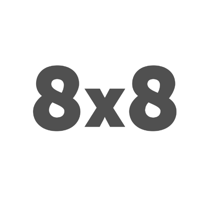 8x8 text in dark gray on a white background.