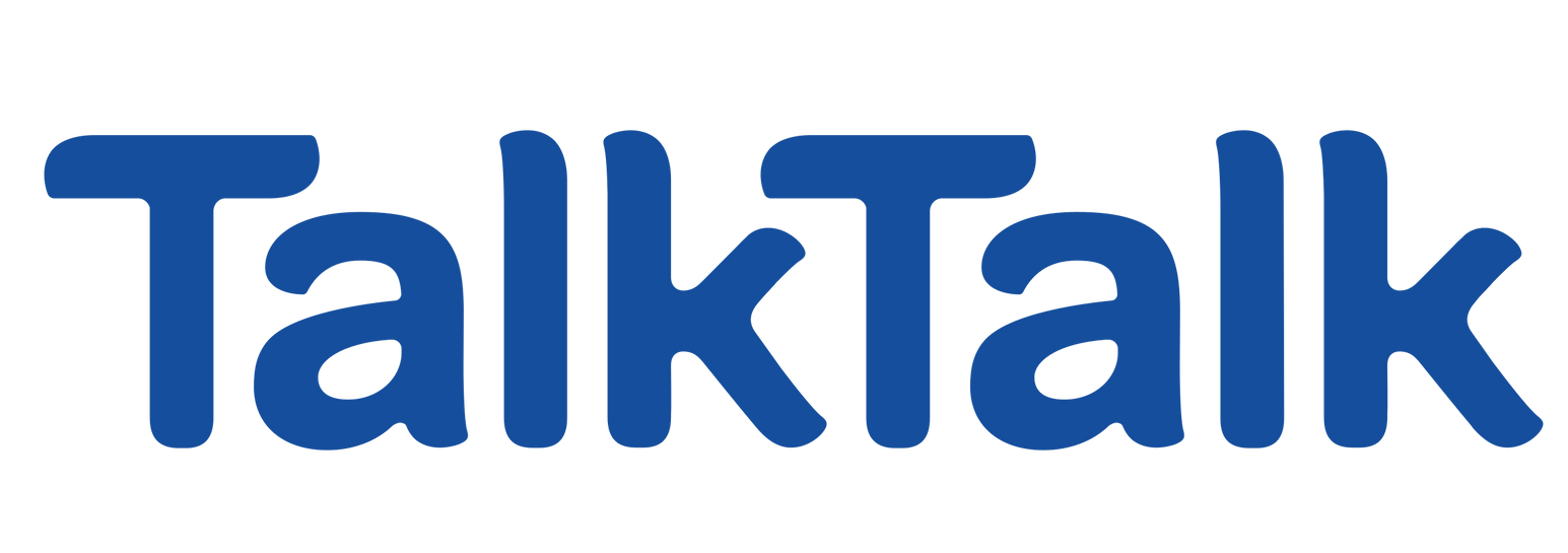 TalkTalk logo in blue font.
