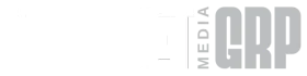 A logo for a company called mindset media group on a white background.