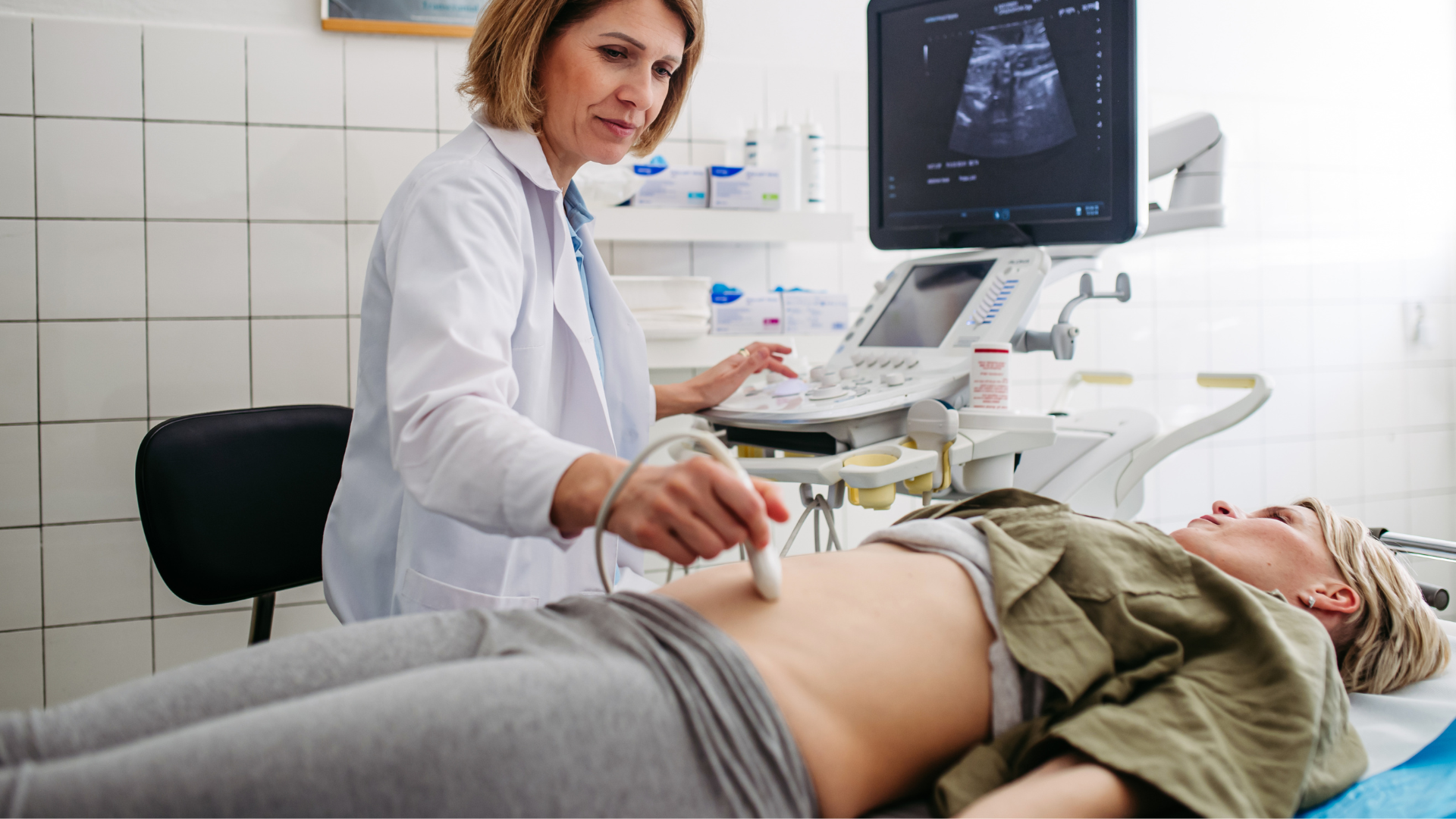Diagnostic ultrasound procedure for abdominal imaging